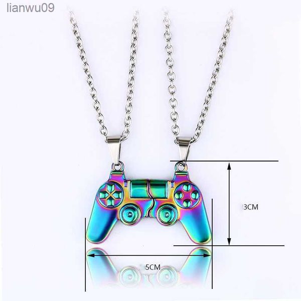 Fashion New Large Symphony Game Controller Coppia Collana Un paio di Magnet Stone Collane da uomo e da donna per San Valentino L230704