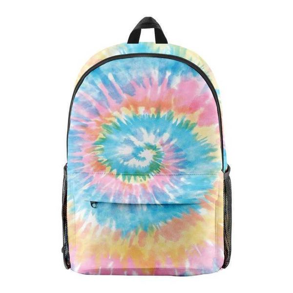 Elementos tie-dye versão coreana da bolsa de ombro em tecido Oxford impressão digital 3D 0708-111