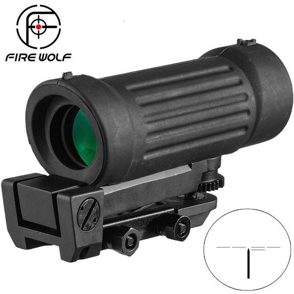 Fire Wolf 4x45 4x Fiber Airsoft Rifle Sope Sight с 20 -миллиметровым рельсом Picatinny для охотничьего винтовка