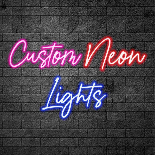 Luzes noturnas personalizadas personalizadas sinal de néon para quarto casamento festa de aniversário sinais de luz led reguláveis para casa bar loja hkd230704