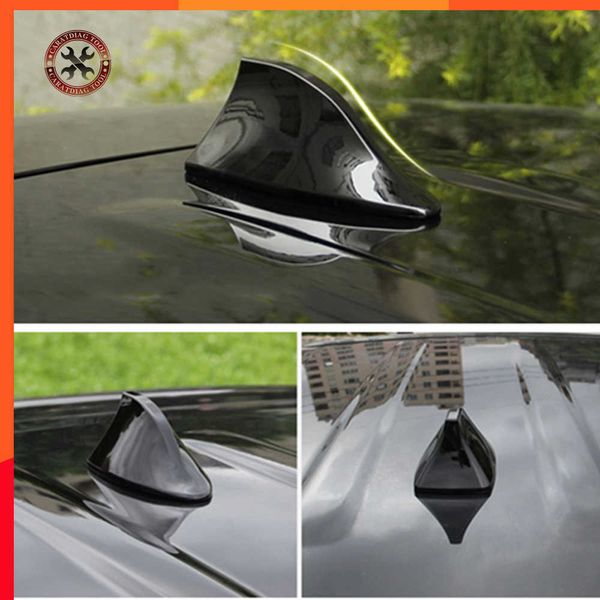 Novo rádio de carro Shark Fin Car Shark Antenna Radio FM Signal Design para todos os carros Antenas Antena Car Styling