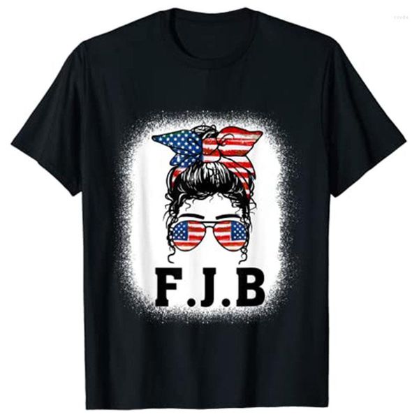 Женские футболки T America F.J.B American Flag Mssy Bun футболка женская одежда Графическая футболка