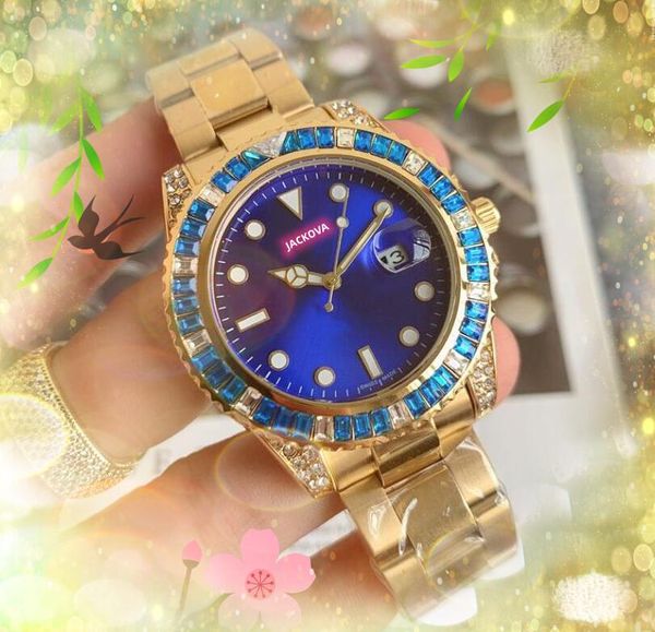 Berühmte klassische Uhr, 41 mm, luxuriöse Regenbogen-farbenfrohe Kristall-Diamanten-Uhr für Herren, romantischer Sternenhimmel, Quarz-Batterie-Timing, Vintage-Armbanduhr mit drei Pins