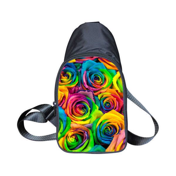 Rose Fashion Brusttasche, kreative Umhängetasche, Outdoor-Sport, einzelne Umhängetasche, Umhängetasche 0707-111