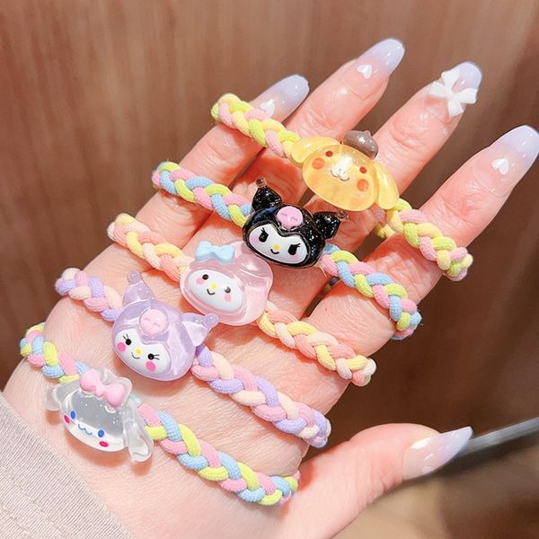 Cute Candy Kuromi Ragazze Fasce per capelli Elastici per bambini Fasce per capelli Accessori per capelli Elastici per bambini Capelli Corda Copricapo 2198