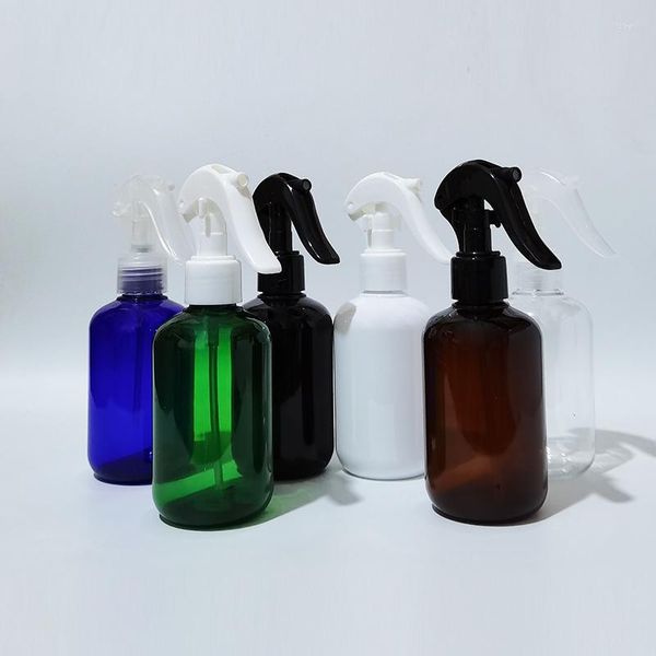 Garrafas de armazenamento 20pcs 200ml vazias branco preto marrom garrafa de plástico névoa spray gatilho recipiente de cuidados pessoais com pulverizador cinza