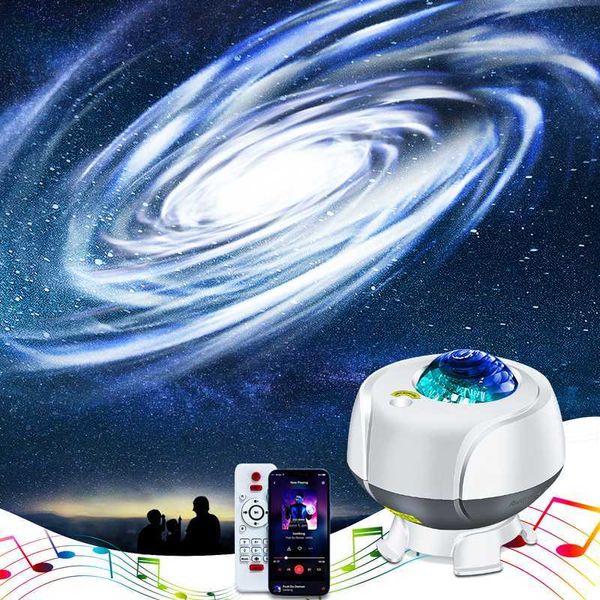 Lichter Galaxy Nachtlicht für Schlafzimmer Karaoke Dekor mit Musik Lautsprecher Timer Oberlichtprojektor Kinder Weihnachten Geburtstagsgeschenk HKD230704