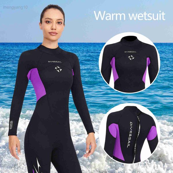 Wetsuits Drysuits Women Full Body Scuba Dive Wetsuits Wetsuits 3mm Neoprene Winter Swim Surfing Snorkeling Caça Submarina Esportes Aquáticos Ski Aquático HKD230704