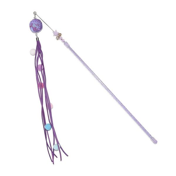 Симпатичные забавные домашние игрушки Fairy Fairy Cat Stick Sequin Bectin Bate Bite Artistaint с Bell Cat Toy Dancer Wand