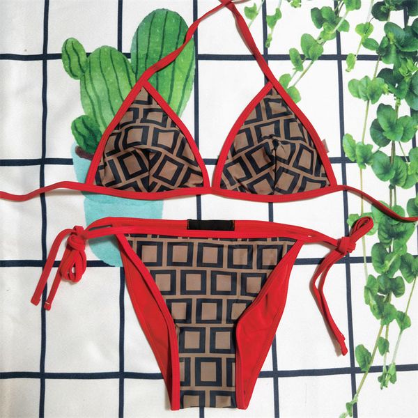 Mulheres sexy biquíni de luxo designer de verão preto branco impressão swimwear regatas biquínis praia férias conjuntos de natação mulher swimwears roupas de banho