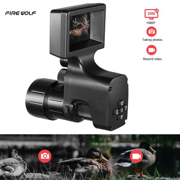 Dispositivo de visão noturna Fire Wolf com/wifi App Alcance de 200 m Nv Riflescope Ir Night Vision Visão para câmera óptica de trilha de caça