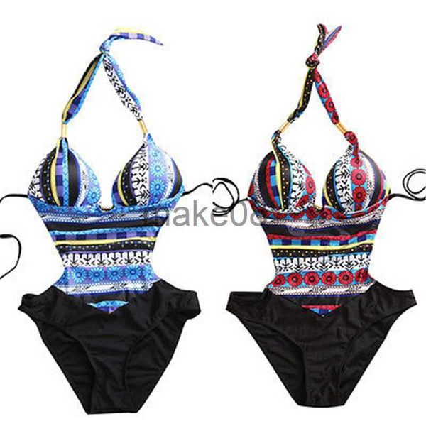 Costumi da bagno da donna Costumi da bagno interi da donna sexy Costumi da bagno da bagno Monokini Push Up Costumi da bagno da donna in stile etnico retrò Costumi da bagno interi J230704