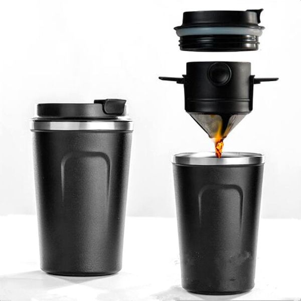 Filtros de café filtro de café reutilizável conjunto de caneca de viagem de café feito à mão conjunto de xícara de chá para café pote de café produto de acampamento 230704