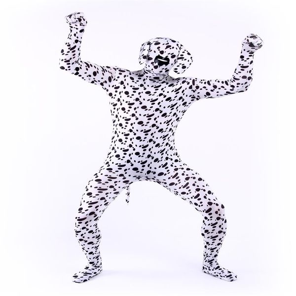 Lycra-Spandex-Zentai passt zu Dalmatiner-Kostümen, Halloween, Cosplay300F