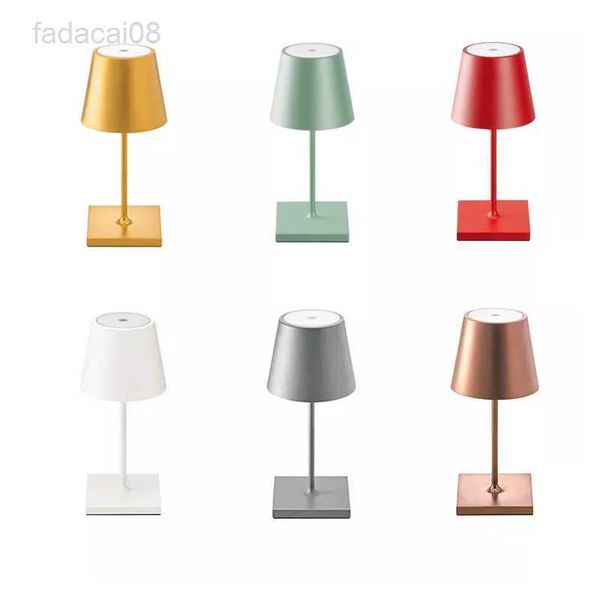 Luci notturne Lampada da tavolo a LED senza fili Mini semplice con batteria ricaricabile USB per ristorante Sala da pranzo Soggiorno Bar Hotel Decor HKD230704