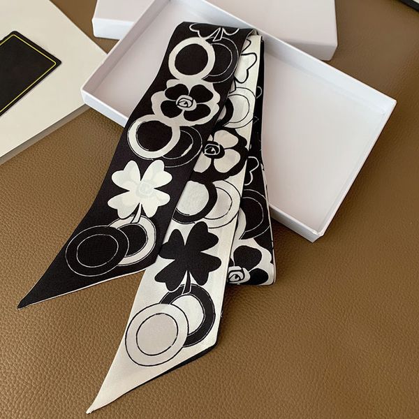 Gravatas de luxo c meninas fita bandana arco gravata feminina designer versátil clássico lenço de seda para sacos moda roupas gravatas homens 3tb06