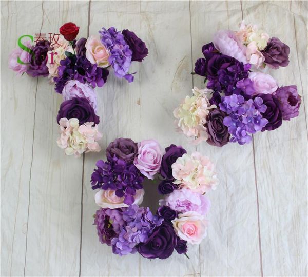 Fiori decorativi SPR! Sposa Wedding Rose Flower Wreath Party Ghirlande floreali Crown Road Lead