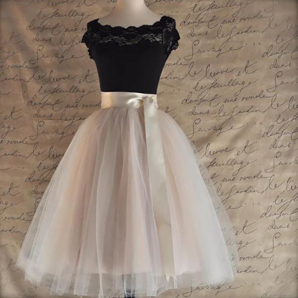 Abiti 26 colori 5 strati 65 cm lunghezza al ginocchio gonna in tulle tutu gonna donna vita alta gonna a pieghe cosplay sottoveste cintura elastica Faldas