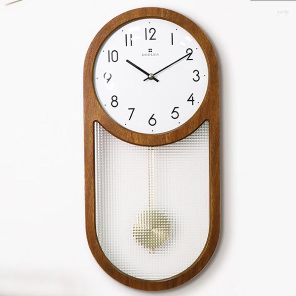 Relógios de parede vintage minimalista simples relógio arte digital pêndulo pendurado relógio de cozinha retrô relogio de parede decoração da casa