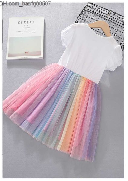 Платья для девочек женские платья 2-8 лет Unicorn Платье хлопковое детское детское платье Rainbow Tutu Fashion Girl