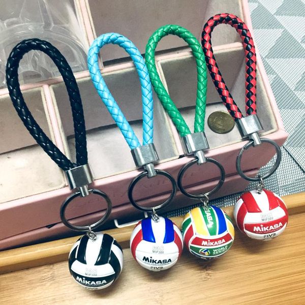 Chaveiros Mini Esporte Vôlei de Praia Chaveiro PVC Chaveiro Cadeia Anel Bola de Futebol Presentes Homens Jóias Chaveiro