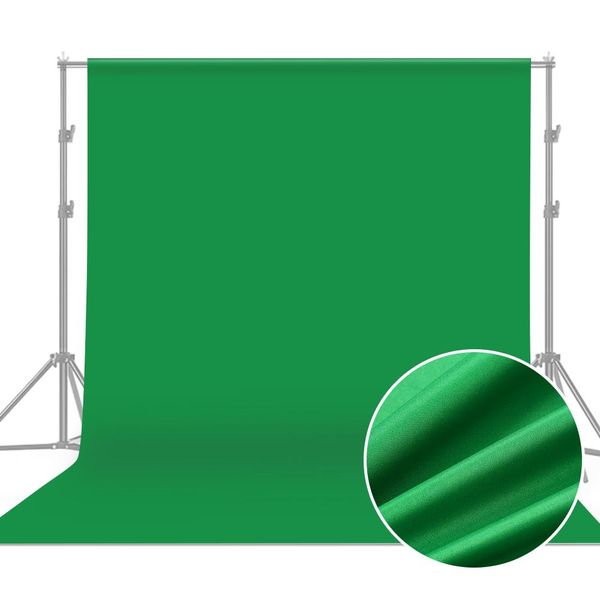 Material RU 3*3M/2*3M/1,8*2,7 m grüner Bildschirm Backdrop Studio Photography Hintergrund waschbarer Polyestercotton -Stoff für Porträtaufnahmen