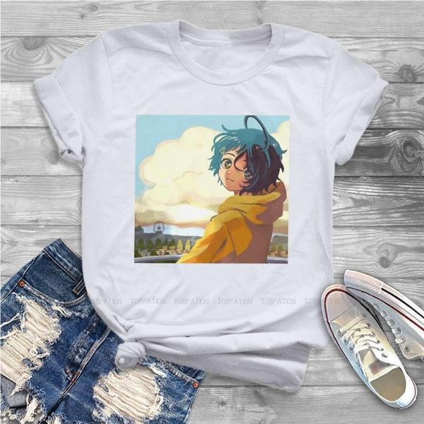 Camisetas Femininas Good View Kawaii Girl Camiseta Feminina Wonder Egg Priority Ai Ohto Anime Blusas Harajuku Casual Manga Curta Vintage Oversized