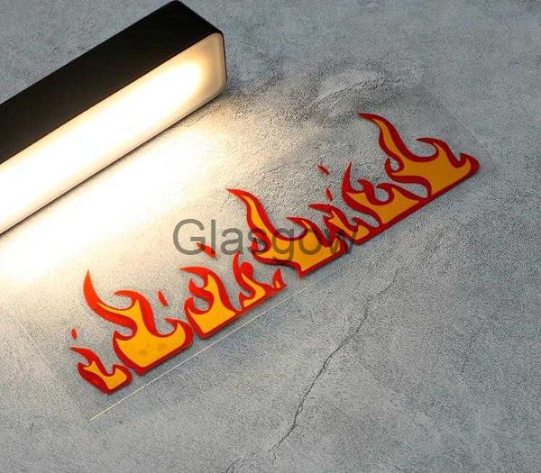 Autoaufkleber Vinyl Aufkleber Flamme Feuer Autoaufkleber Motocross Aufkleber Motorrad Racing Windschutzscheibe Reflektierend für Vans Laptop x0705