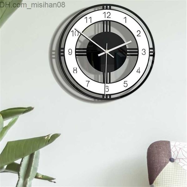 Orologi da parete Stile nordico Orologi da parete silenziosi semplici alla moda per la decorazione domestica Orologio tipo bianco nero Orologio al quarzo Design moderno Timer 220303 Z230705