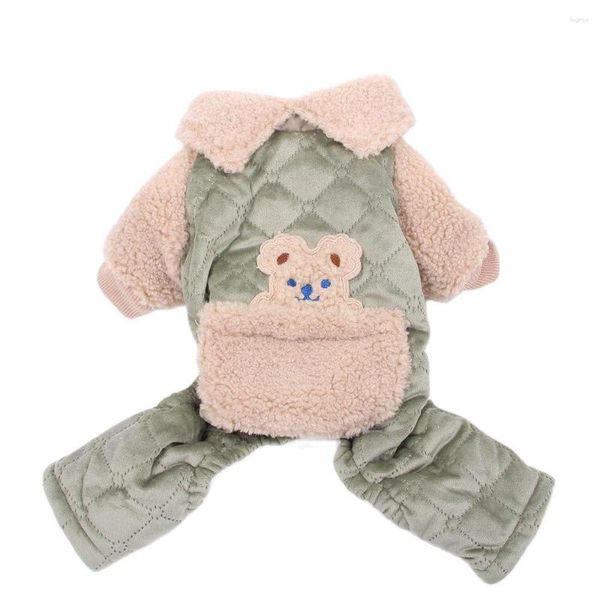 Abbigliamento per cani Boy Cat Tuta Pagliaccetti Bear Design Coat Jacket Pet Puppy Abbigliamento invernale Outfit 2 colori