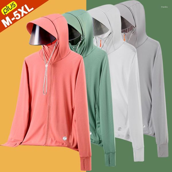 Damenjacken Campingjacken Windjacke Frauen Sommer Coole Kapuzenmäntel Weibliche Sonnenschutzkleidung Mädchen Reisen Urlaub Tragen Radfahren Kleid