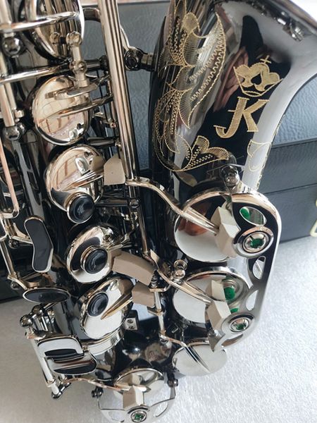 2023 Neues Deutschland JK SX90R Keilwerth Saxophon Alto Schwarz Nickel Silber Legierung Altsaxophon Messing Musikinstrument mit Koffer Mundstück Kopie