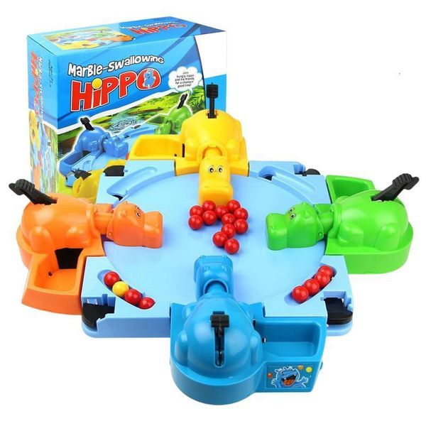 Palloncino Ippopotamo che mangia perline di piselli Gioco da 2 a 4 giocatori Genitore figlio Giocattoli educativi interattivi Hungry Turtle Board 230704