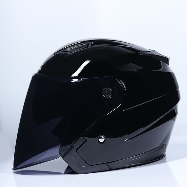 Capacetes de ciclismo marca jiekai capacete de motocicleta quatro temporada unissex scooter elétrico motos meio capacetes viseira dupla 230704