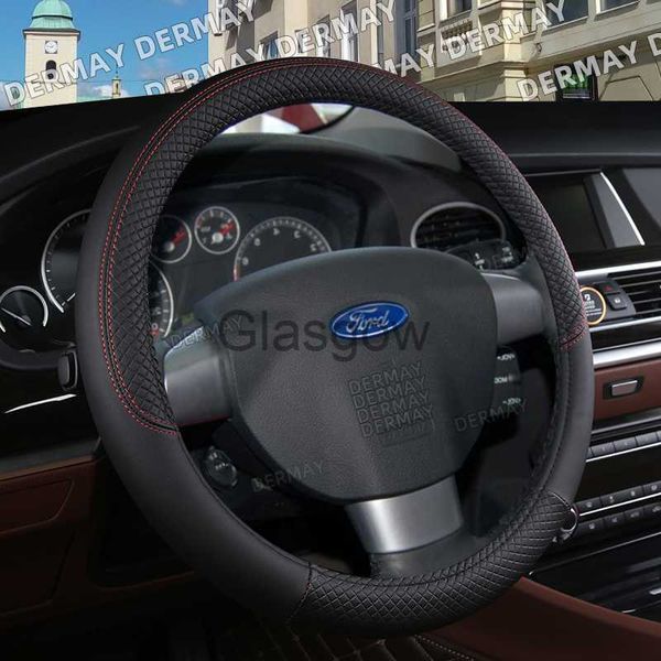 Ford Focus için Direksiyon Simidi Kapakları 2 Mk2 Ford Focus 3 Mk3 Araç Direksiyon Kapağı 9 Renk PU Deri Slip Slip Oto Aksesuarlar İç X0705