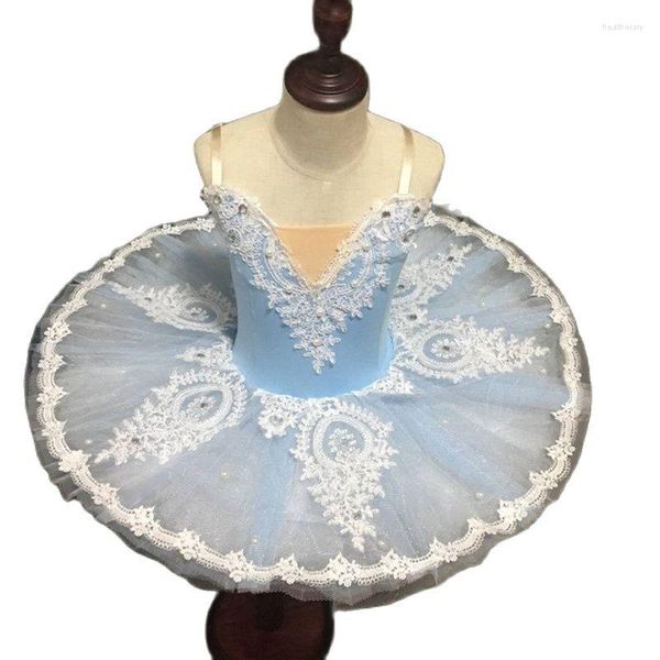 Stage Wear Sky Blue Ballet Tutu Adulto Women Ballerina Party Professional Child Kids Girls Mujer Costumi di danza per ragazza