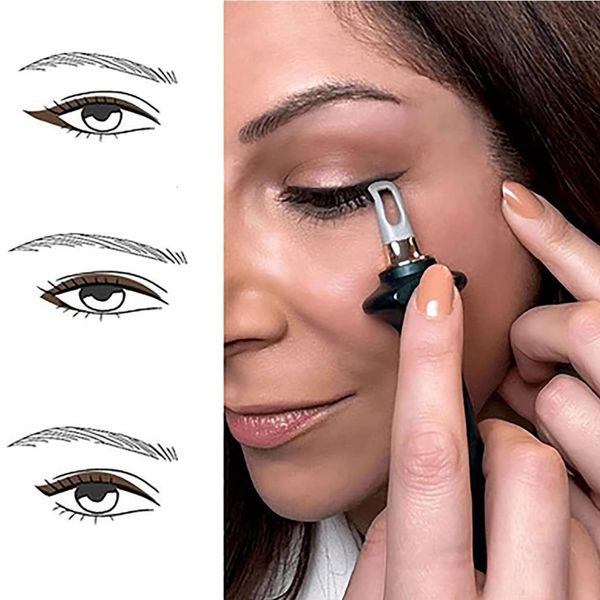 Lidschatten-/Liner-Kombination, professionelle, wischfeste Augen-Eyeliner-Make-up-Anleitung, Werkzeuge, wiederverwendbarer Silikon-Eyeliner-Pinsel 230705