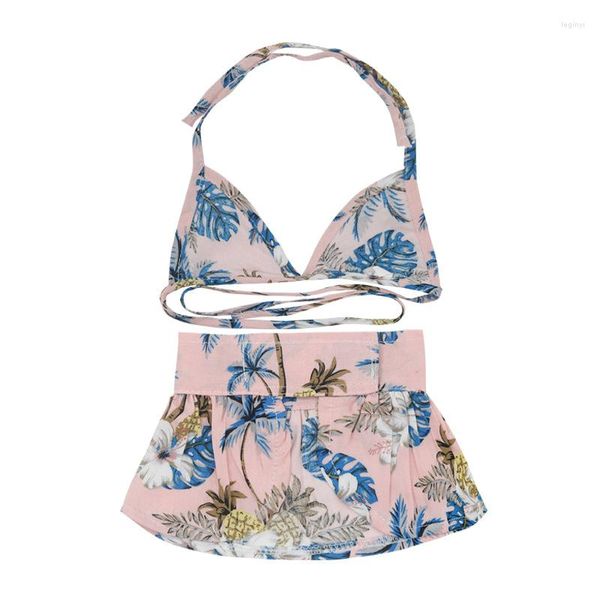 Hundebekleidung, sexy Bikini-Set, hawaiianischer Strand-Badeanzug, Sommerkleidung für kleine Hunde, Mädchen-Kleid, Schwimmen, Baden, Urlaubskostüm