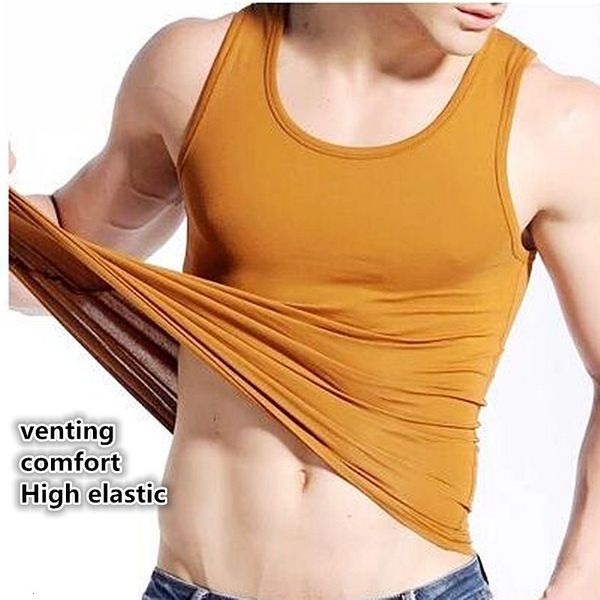 Regatas masculinas modal tamanho grande verão roupas masculinas L 6XL Singlets sem mangas colete de fitness Bodybuilding Respirável camiseta 230704