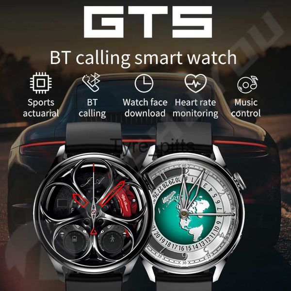 Relógios inteligentes Câmeras Dome GT5 Smart Men NFC Resposta Chamada Fitness Tracker Carregamento sem fio Relógio Feminino Tempo Dial DIY para Telefone Huawei IOS Android x0705