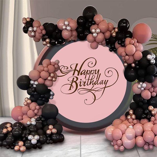 Другое мероприятие поставлено поставляется черный ретро Dusy Pink Balloons Garland Arch Kit