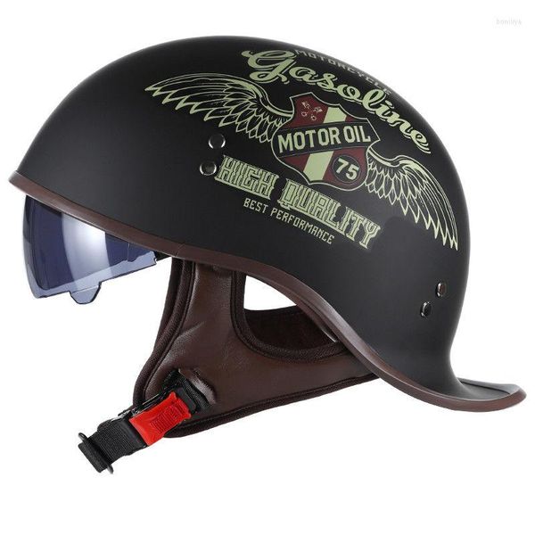 Capacetes de motocicleta Capacete feminino Moto Jet Quadrado Bandeira Preto Vermelho Azul Menina XS-XL Homem Mulheres Veículo Elétrico Bicicleta