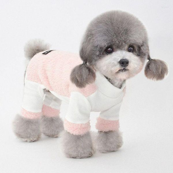 Abbigliamento per cani Tuta in morbido pile Inverno Caldo Vestiti a quattro zampe per cani di piccola taglia Chihuahua Pug Pet Puppy Body Abbigliamento