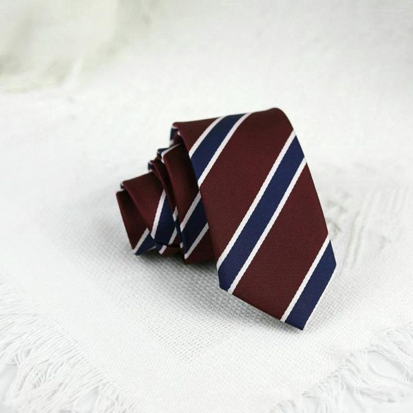 Papillon JK Cravatta a righe da donna stile giapponese per ragazze per accessori da uomo di scuola da uomo con cravatta sottile uniforme