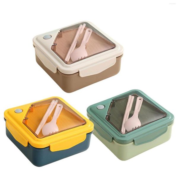 Учебные посуды наборы складываемого бенто на ланч -коробке утечка контейнер для хранения для автомобильного путешествия Пикник Пикник