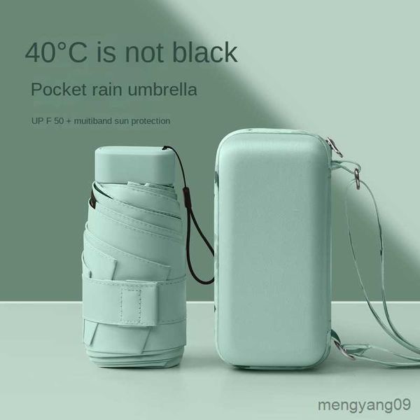 Guarda-chuvas Guarda-chuva de bolso compacto para mulheres, leve, dobrável, proteção solar, chuva, saco de cartão pequeno, guarda-chuvas Mujer R230705