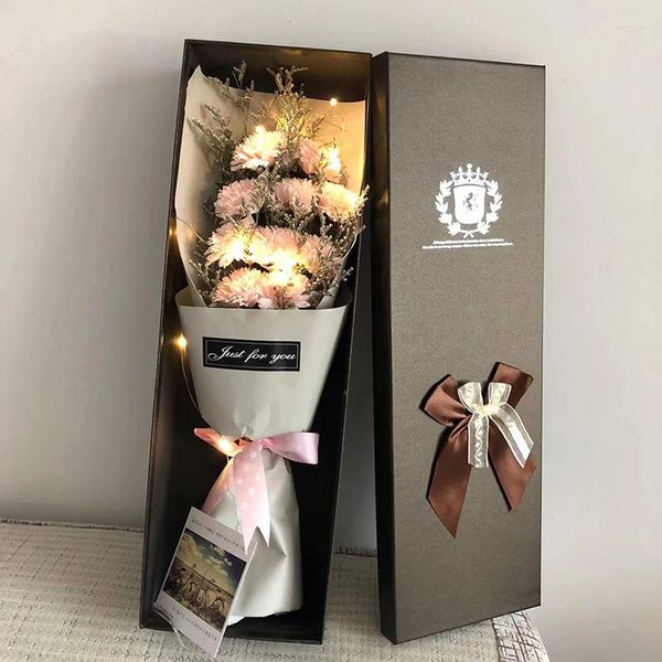 Dekorative Blumen Seifenblume Rosenstrauß Geschenkbox Valentinstag Geburtstag Hochzeit Heimdekoration