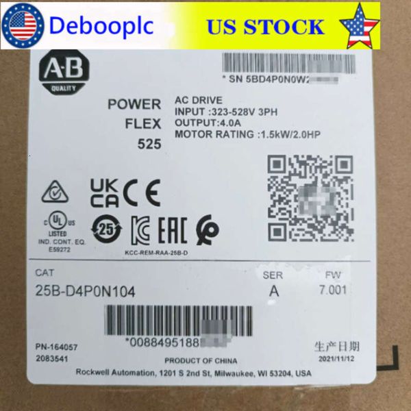 Selado Allen-bradley 25b-d4p0n104 Power Flex 525 1,5kw 2hp Ac Drive