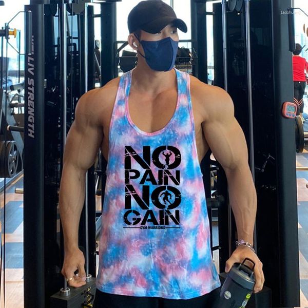 Canotte da uomo Camouflage Gym Stringer Top Men Y Back Bodybuilding Abbigliamento Maglia Quick Dry Fitness Gilet Allenamento maschile T-shirt senza maniche