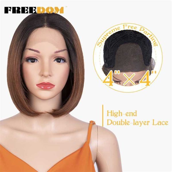 Synthetische Spitze-Front-Perücke, 30,5 cm, gerade, kurze Bob-Perücke, 4 x 4 Spitzenperücke, blonde Perücken für schwarze Frauen, Cosplay-Perücke 230524